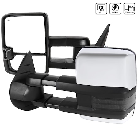 Spec-D Tuning 07-13 Chevrolet Silverado Towing Mirror RMX-SIV07G2GLEDHP-FS
